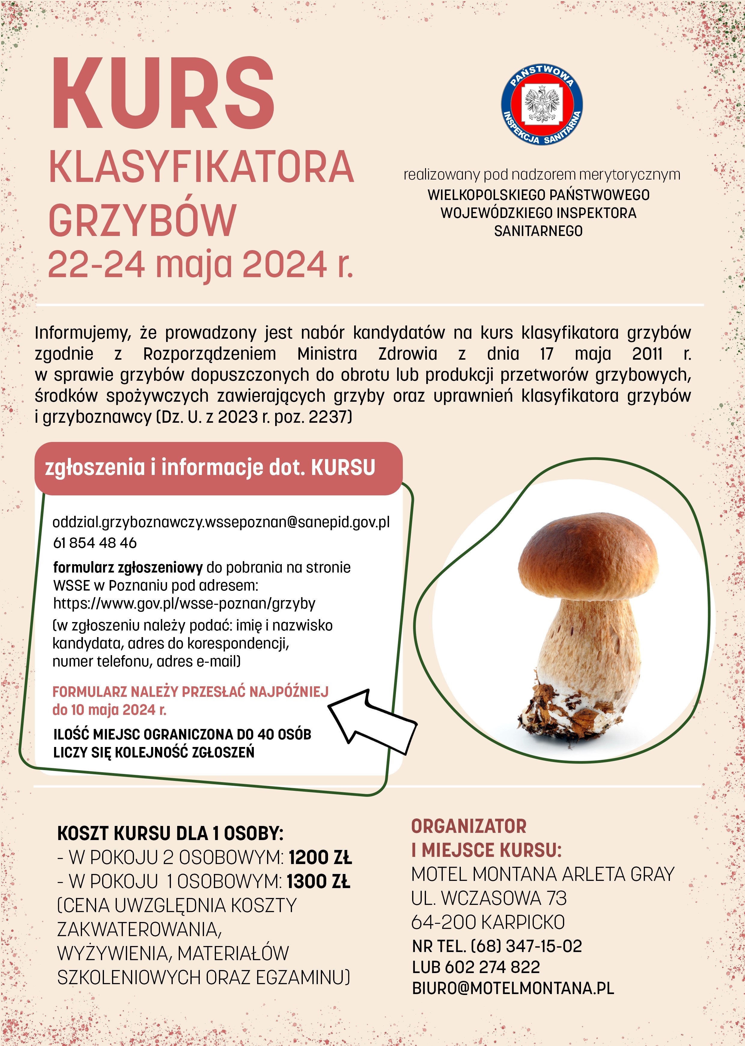 Kurs klasyfikatora grzybów 