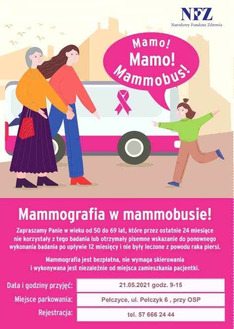 ZACHODNIOPOMORSKI ODDZIAŁ WOJEWÓDZKI NFZ zaprasza na bezpłatne badania mammograficzne.