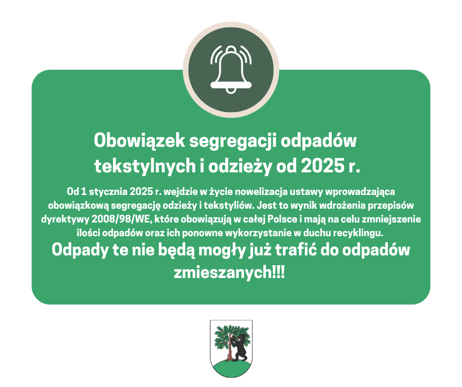 Obowiązek segregacji odpadów tekstylnych i odzieży od 2025 r.
